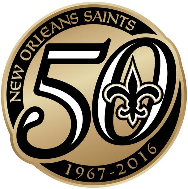 New Orleans Saints 2016 Anniversary Logo iron on transfers for fabric